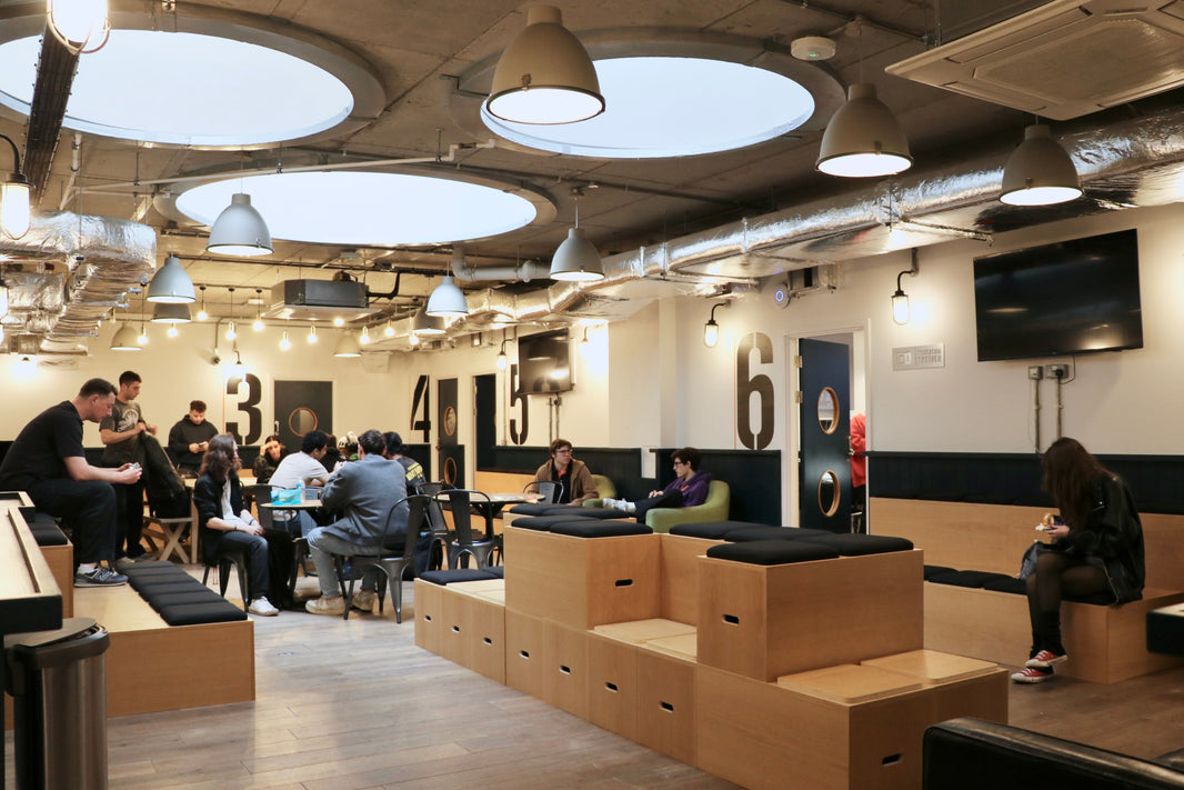 Pointblank Music School | Basecamp and Lekplats Bleachers