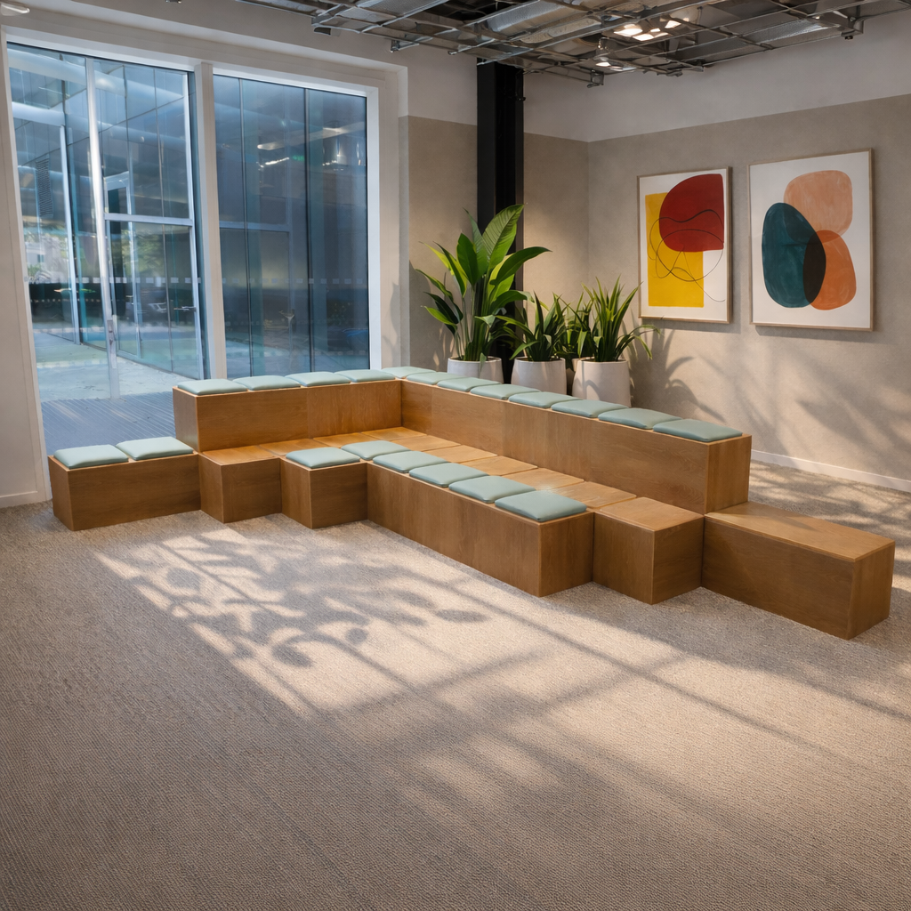 Lekplats Bleachers L Shape Seating Bundle