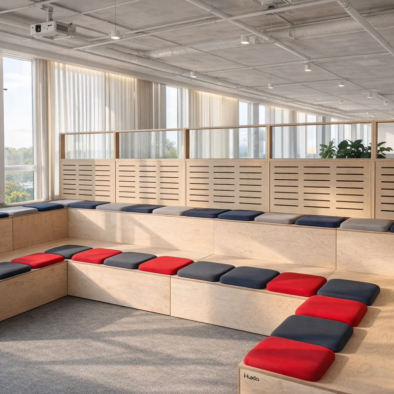 U Shape Tiered Office Seating